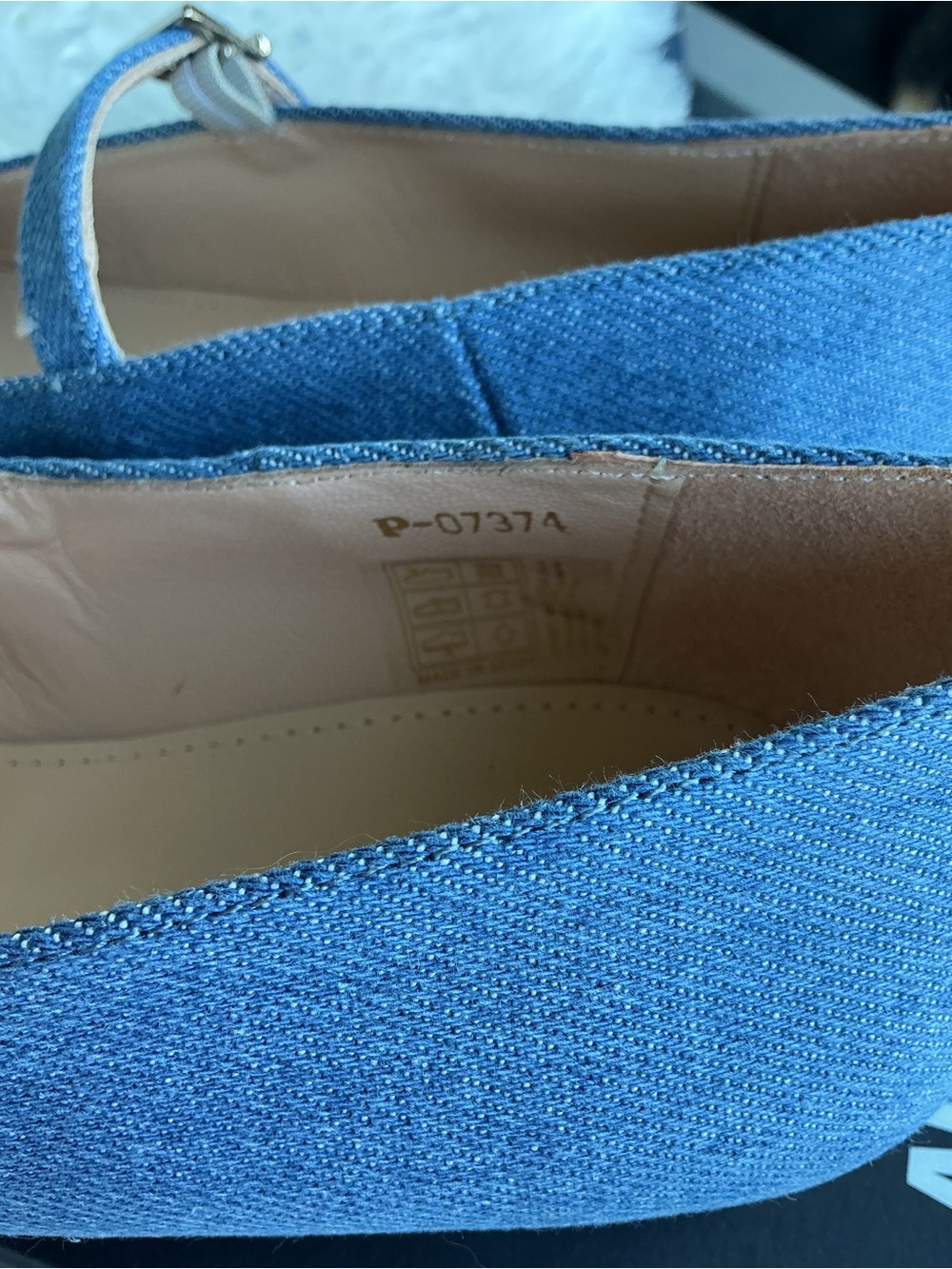 NIB ALOHAS Por Do Sol Denim Blue Mary Jane Ballet Flats Size 8–8.5 EU 39 - Picture 9 of 11